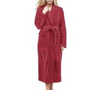 Long Fluffy Dressing Gowns For Women Uk 2026 Plus Size Winter Robes Soft Bathrobe Long Sleeve Shawl Collar Kimono Style Robe With Belt Ideal For Cozy Experiences At Home And Spa Relaxation (XL)
