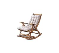 Long Folding Recliner Rocking Chair Cotton Cushion Plush Cushion Bamboo Chair Cushion Wooden Folding Chair High-quality Cushion Gray 1.2 Meters