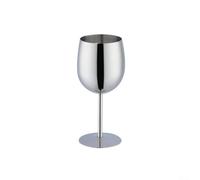 Long for stem Metal Wine Cup 350ml for Red Wine Long for stem(Silver) | 17.9cm tall for stem, elegant swirl design, enhances aroma, fits hand comfortably, red white wine