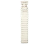 Long Fur Ribbed Hot Water Bottle - White - for Staying Snug On Chilly Nights Or Easing Aches and Pains, This Hot Water Bottle is A Must-Have Companion for The Holiday Season