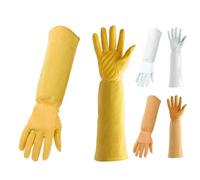 Long Gardening Gloves - Portion, Work | Durable Breathable Leather with Arm Protection for Gardening, Vegetable Garden, Pruning Trees, Outdoor Activities