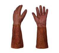 Long Gardening-Gloves Women/Men-Thorn Proof Rose Pruning Heavy Duty Gauntlet(Coffee,X-Large)