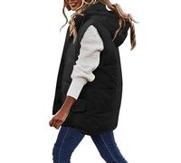 Long Gilet for Women UK Clearance,Ladies Outerwear Gilets and Body Warmers Quilted Winter Vest Petite Elegant Coat Sleeveless Down Jacket Warm Lightweight Puffer Jacket with Pockets