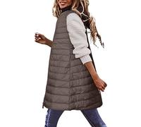 Long Gilet for Women UK Sale Clearance,Ladies Outerwear Gilets and Body Warmers Quilted Winter Vest Petite Elegant Coat Sleeveless Down Jacket Warm Lightweight Puffer Jacket with Pockets