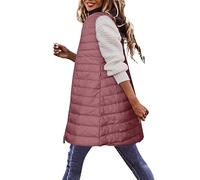 Long Gilet for Women UK Sale Clearance,Ladies Outerwear Gilets and Body Warmers Quilted Winter Vest Petite Elegant Coat Sleeveless Down Jacket Warm Lightweight Puffer Jacket with Pockets