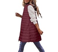 Long Gilet for Women UK Sale Clearance,Ladies Outerwear Gilets and Body Warmers Quilted Winter Vest Petite Elegant Coat Sleeveless Down Jacket Warm Lightweight Puffer Jacket with Pockets