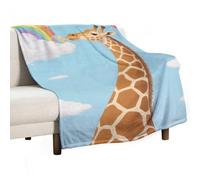 Long Giraffe Blanket Soft Flannel Throw Blanket 30"x50", Lightweight Decorative Blankets Warm Cozy Blankets for Couch, Bed, Camping & Travel, Ideal Gifts for Women Men
