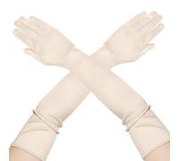 Long Gloves,1PCS Yellow Satin Gloves,Halloween Gloves for Men,Long Gloves for Women,Satin Gloves,Gloves Women,Opera Gloves,Bride Costume Accessories,Ladies Gloves,Mittens Women,Women's Gloves