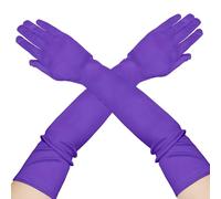 Long Gloves,Halloween Gloves for Men,Long Gloves for Women,Satin Gloves,Purple Gloves,Gloves Women,Opera Gloves,Purple Satin Gloves,Bride Costume Accessories,Ladies Gloves,Women's Long Gloves