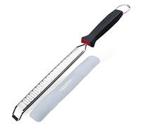 Long Grater Coarse Presist - Stainless Steel Grater - Extra Sharp Hand Grater with Blade Guard - Robust Handle with Hanger