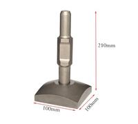 Long Ground Rod Driver for 65A Drill Press, Alloy Steel T-Post Fence Post Driver for Grounding Installation, Compatible with 65/76/100mm Shank, Silver