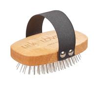 Long Hair Brush for Dogs - with Rounded Metal Teeth Vegan with Beech Wood from Sustainable Forestry - Made in Germany - Long Hair Brush by Purple Loves It