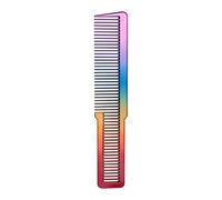 Long Hair Comb Professional Electroplated Clipper Comb 3 Colors Barber Comb Stylist Styling Tool Accessories Salon Anti-static Hair Cut Comb Hair Perm Comb(Rainbow)