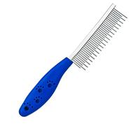 Long Hair Dog or Cat Comb Grooming with Short and Long Teeth Dematting Knots Tangles Remover Combs Detangler Tool Suitable for Dogs Cats Poodle HorseStainless Steel Pin
