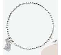 Long-Haired Cat Silver Ball Bead Bracelet - Personalised
