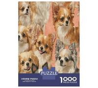 Long Haired Chihuahua 1000 Piece Jigsaw Puzzle Jigsaw Puzzle for Adults Cute Dogs Relaxing Brain Game Home Decoration Gift 70x50cm/1000pcs