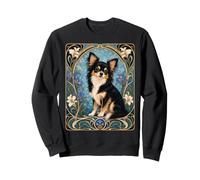 Long Haired Chihuahua Art Nouveau Dog Art Sweatshirt
