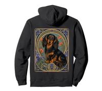 Long Haired Dachshund Art Nouveau Dog Art Pullover Hoodie