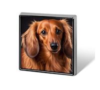 Long Haired Dachshund Brooch Pins Lapel Pins for Men Women Badge Button Cover Decorative Jewelry Charms for Hats Bags Backpacks Suits Shirts Scarves Clothing Accessories Banquet Wedding Gift