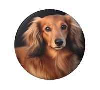 Long Haired Dachshund Button Pins 20 Pcs, 2.4 Inch Round Button Badges Metal Personalized Picture Photo Pin Buttons Kit For Craft Supplies Christmas Diy Party Projects