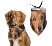 Long Haired Dachshund Dog Bandana Triangle Pet Bandanas Adjustable Pet Scarf Breathable Comfort Dog Scarf Cute Soft Puppy Scarfs Washable Daily Handkerchief Cats Scarves
