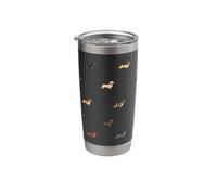 Long-Haired Dachshund, Mini Cream, Wire Doxie Cute Pattern Stainless Steel Insulated Tumbler