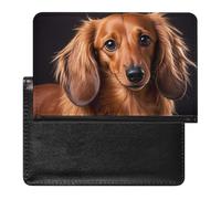 Long Haired Dachshund Passport Holder ID Card Protector Case Holder Travel Pack Unisex-adult Waterproof Passport