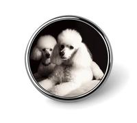 Long Haired Dachshund Round Lapel Pin Brooch Badge Cute Tie Tack Pin for Hats, Clothing, Bags Unique Fashion Accessories Gift for Men & Women, Circular, Aluminum, no gemstone