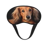 Long haired Dachshund Sleep Mask for Side Sleeper, Blackout Eye Mask for Women Men, Zero Pressure Sleeping Masks Soft Breathable Eye Cover Comfortable Blindfold Eyeshade for Night Sleep