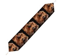 Long Haired Dachshund Table Runner for Dining Table, Short Plush Runners Washable & Durable Tablerunner Modern Home Decor for Wedding, Kitchen, Holiday 200*33cm
