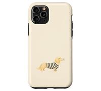 Long-Haired English Cream Dachshund in Striped Sweater Case for iPhone 11 Pro