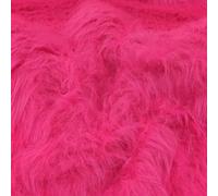 Long Haired Faux Fur Fabric Material - Cerise Pink - Various Lengths - AC 356 / YF54 (1 Metre 150cm x 100cm)
