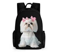Long Haired Shih Tzu Casual Travel Backpack for Men Women 16 Inch Lightweight Basic Daypack with Pocket