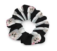 Long Haired Shih Tzu Colorful Scrunchies for Women Soft Cute Elastic Hair Bands Ponytail Holders