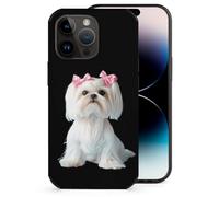 Long Haired Shih Tzu Printed Phone Case Slim Cute Microfiber Cellphone Protective Cover Unisex Compatible with iPhone 14/14 Plus/14 Pro/14 Pro Max