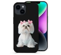 Long Haired Shih Tzu Printed Phone Case Slim Cute Microfiber Cellphone Protective Cover Unisex Compatible with iPhone 14/14 Plus/14 Pro/14 Pro Max