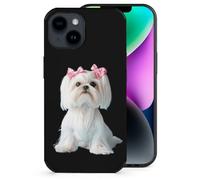 Long Haired Shih Tzu Printed Phone Case Slim Cute Microfiber Cellphone Protective Cover Unisex Compatible with iPhone 14/14 Plus/14 Pro/14 Pro Max