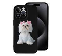 Long Haired Shih Tzu Printed Phone Case Slim Hard Cellphone Protective Cover Unisex Compatible with iPhone 15/15 Plus/15 Pro/15 Pro Max