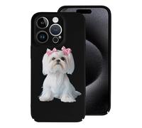 Long Haired Shih Tzu Printed Phone Case Slim Hard Cellphone Protective Cover Unisex Compatible with iPhone 15/15 Plus/15 Pro/15 Pro Max