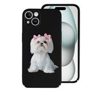 Long Haired Shih Tzu Printed Phone Case Slim Hard Cellphone Protective Cover Unisex Compatible with iPhone 15/15 Plus/15 Pro/15 Pro Max