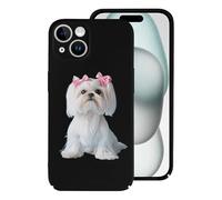 Long Haired Shih Tzu Printed Phone Case Slim Hard Cellphone Protective Cover Unisex Compatible with iPhone 15/15 Plus/15 Pro/15 Pro Max