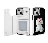 Long Haired Shih Tzu Printed Wallet Phone Case Slim Cute Cellphone Protective Cover Unisex Compatible with iPhone iPhone 13/13 Pro/13 Pro Max/13 Mini