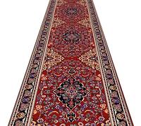 Long Hall Carpet,Pile 0.6Cm Non Slip Touch Soft Superfine Fiber Edging Durable Washable Vintage Style for Hallway Entry Way Floor/a/100X500Cm