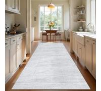 Long Hallway Runner Rug Non Slip Washable Kitchen Rug Hall Runner Corridor Rugs Floor Mat Narrow Heavy Duty Carpet Runner for Entryway Hallways Kitchen Laundry Room, Abstract Grey, 60 x 140 cm