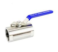 Long Handle 1/2'' - 2'' Internal Thread Wide Ball Valve 201 Stainless Steel core Threaded Two-Way Valve(DN32,BSP Thread_SS201 CORE)