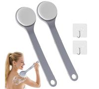 Long Handle Back Sponge, 4 Pcs Back Cream Applicator Set with Hooks for All Body