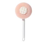 Long Handle Bath Brush - Gentle Sponge Body Scrubber, Retractable -Sided Back Brush | Ergonomic Grip Feature, Perfect for Showering Hard-to-Reach Spots, Home Bathroom self Care, Spa