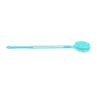 Long Handle Bath Brush Silicone Body Scrubber for Men Women | Blue Abs and Silicone Build, Simple Design, Deep Cleansing, Wipes Excess Oil, Removes Dust