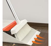 Long Handle Broom and Dustpan, Set for Home,Lobby, Shop, Garage,Schools,Church