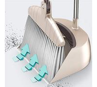 Long Handle Broom and Dustpan, Set for Home,Lobby, Shop, Garage,Schools,Church